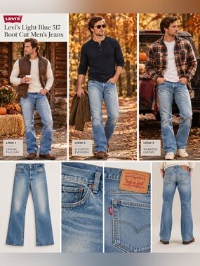 Levi's Light Blue 517 Boot Cut Men’s Jeans